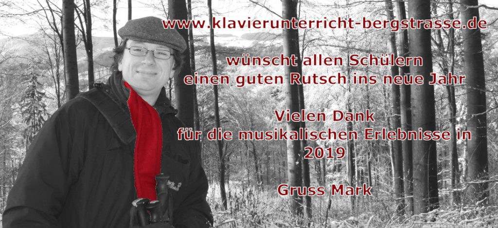 Klavierunterricht in Seeheim / Bickenbach
Neujahrsgruss 2020